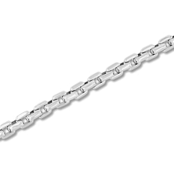 Stainless Steel Beveled Box Link Bracelet