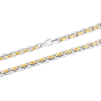 Stainless Steel Two-Tone 24 Inch Fashion Chain