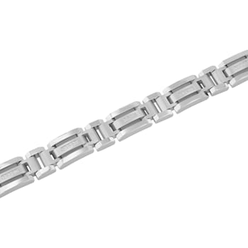 Stainless Steel Diamond Bracelet 1/6ctw