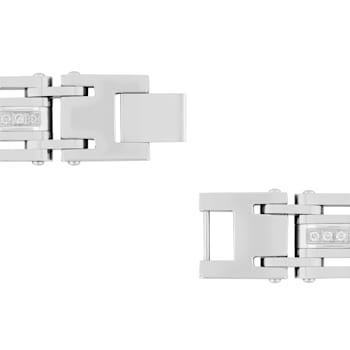 1CTW Diamond Stainless Steel Bracelet