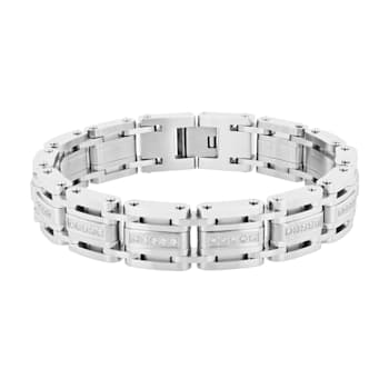 1CTW Diamond Stainless Steel Bracelet