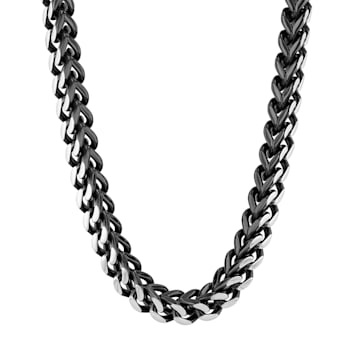 Stainless Steel Two-Tone 6MM Franco Curb Chain Necklace