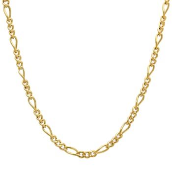 Stainless Steel Yellow Ion Plated Figaro Chain