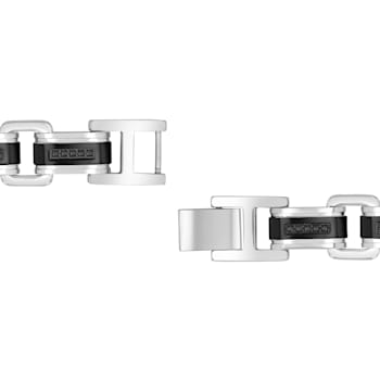 1/4CTW Diamond Two-Tone Stainless Steel Link Bracelet