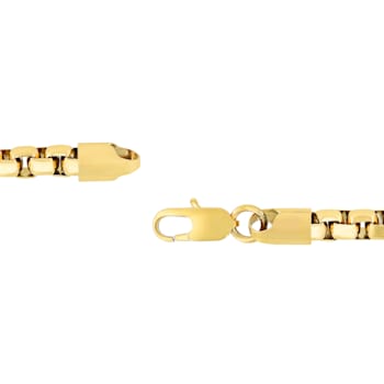 Stainless Steel Yellow Ion Plated Box Bracelet