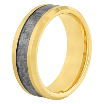 Tungsten Comfort™ Tungsten Yellow Ion Plated with Gray Carbon Fiber
Inlay Band