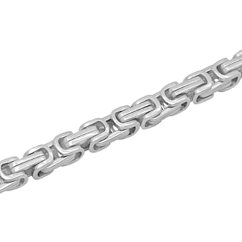 Stainless Steel Byzantine Link Bracelet