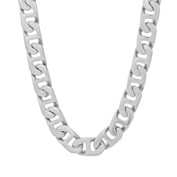 Stainless Steel Mariner Link Chain Necklace and Bracelet Set