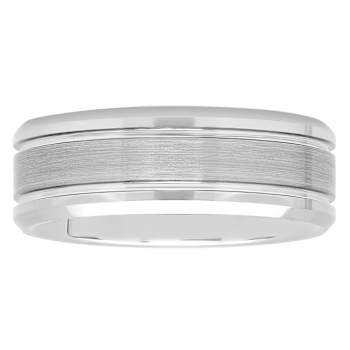 Tungsten Comfort™ White Tungsten 8MM Grooved Band