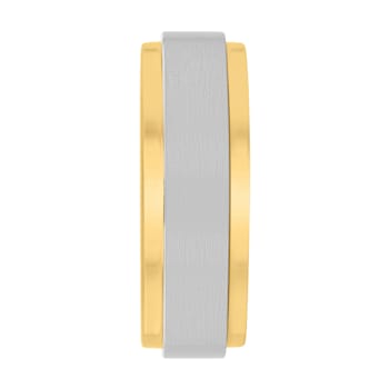 Tungsten Comfort™ 8MM Tungsten Yellow Ion Plated Black Silicone Inside Band