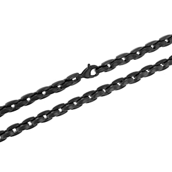 Black Stainless Steel 6.5MM Link Chain Necklace