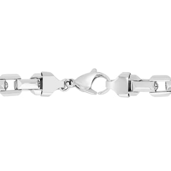 Stainless Steel 9MM Beveled Box Link Chain Necklace