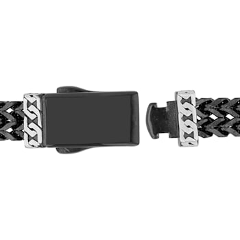 Black Stainless Steel Double Franco Link Bracelet
