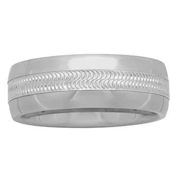 Tungsten Comfort™ Tungsten 8MM Textured Center Band