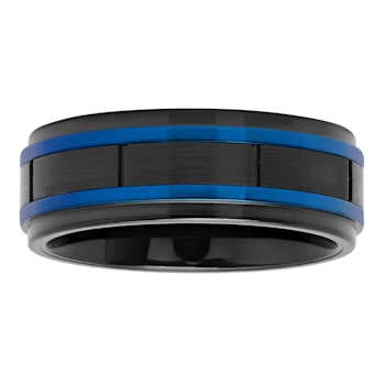 Two-Tone Tungsten 8MM Brick Band