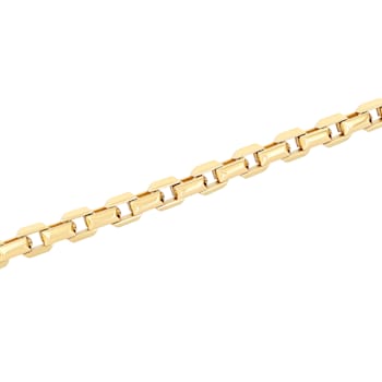 Stainless Steel with Gold-Tone Finish Prism Link Chain Bracelet