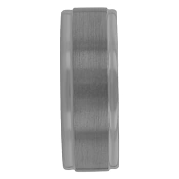 Tantalum 8MM Brushed Finish Step Edge Band