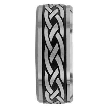 Tungsten Comfort™ Tungsten Celtic Design Black Ion Plated Band