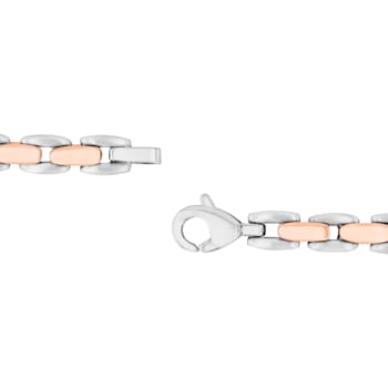 Stainless Steel Rose Ion Plated Oval Link Bracelet