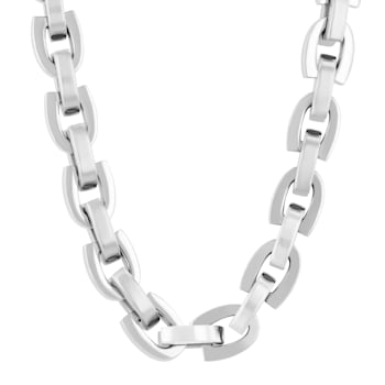Stainless Steel Horse Shoe Chain Necklace and Bracelet Set