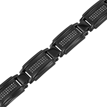 1CTW Black Diamond & Black IP Stainless Steel Bracelet
