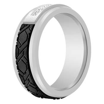 Tungsten Comfort™ .12CTW Diamond Tungsten Black Ion Plated Texture
Center Band
