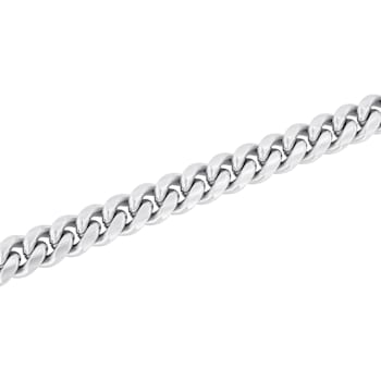 Stainless Steel Two-Sided Curb Link Chain Bracelet