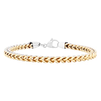 Gold-Tone Stainless Steel 5MM Franco Link Chain Necklace & Bracelet Set