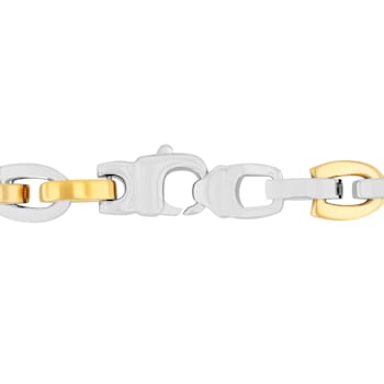 Two-Tone Stainless Steel 10MM Horseshoe Link Chain Necklace