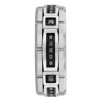 Tungsten Comfort™ 1/5CTW Black Diamond Tungsten Black Ion Plated Band