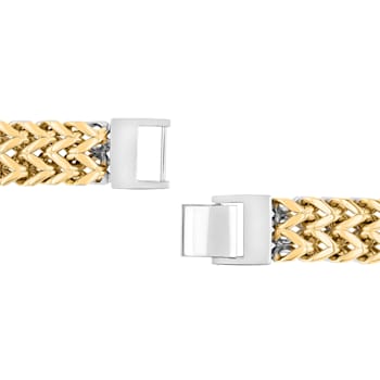 Stainless Steel Yellow Ion Plated Double Row Franco Bracelet