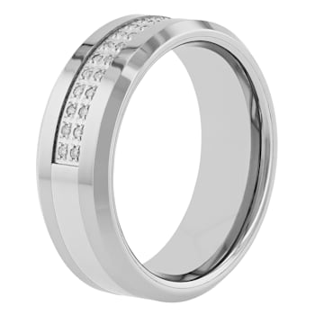 0.12CTW Diamond Tungsten Band