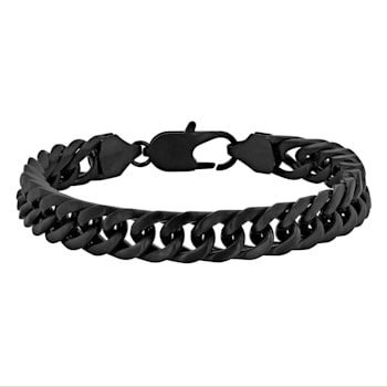 Stainless Steel Black Ion Plated Curb Link Bracelet