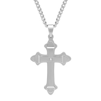 Stainless Steel Stacked Cross Pendant
