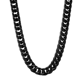 Stainless Steel Matte Black Ion Plated 24 Inch Curb Chain