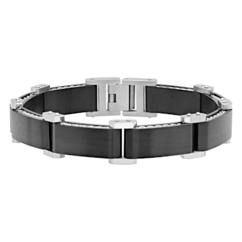 Stainless Steel Matte Black Link Bracelet