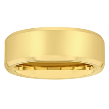 Tungsten Comfort™ Tungsten Yellow Ion Plated Beveled Edge Band