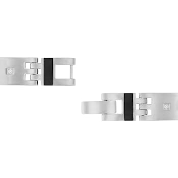 1/10CTW Diamond Titanium Link Bracelet