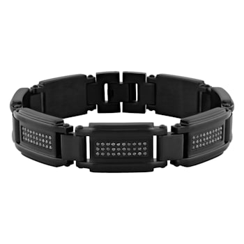 1CTW Black Diamond & Black IP Stainless Steel Bracelet