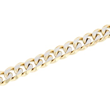Two-Tone Stainless Steel Curb Link Bracelet