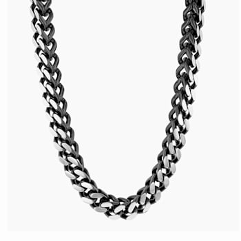 Two-Tone Stainless Steel 6MM Franco Link Chain Necklace & Bracelet Set
