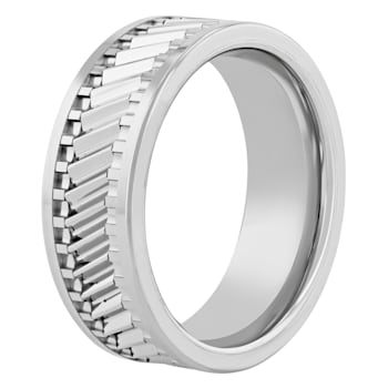 Tungsten Comfort™ 8MM Tungsten Grated Center Band