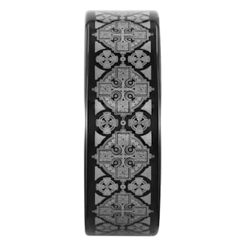 Tungsten Comfort™ Tungsten 8MM Black Laser Pattern Band