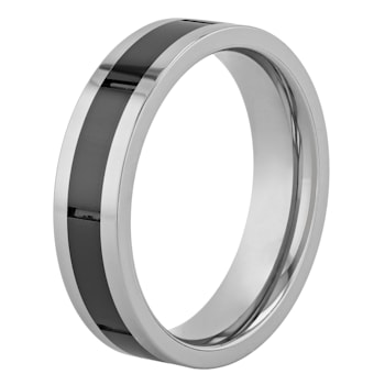 Tungsten Comfort™ Tungsten 6MM Black Ceramic Band