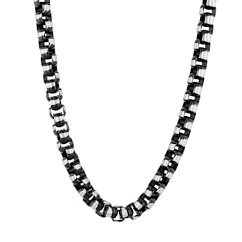 Two-Tone Stainless Steel 6MM Box Link Chain Necklace