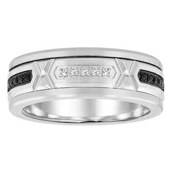 Tungsten Comfort™ .12CTW Black and White Diamond Tungsten Black Ion
Plated Band