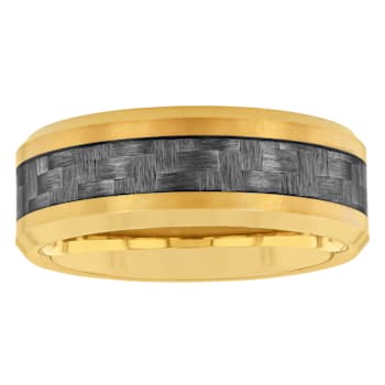 Tungsten Comfort™ Tungsten Yellow Ion Plated with Gray Carbon Fiber
Inlay Band