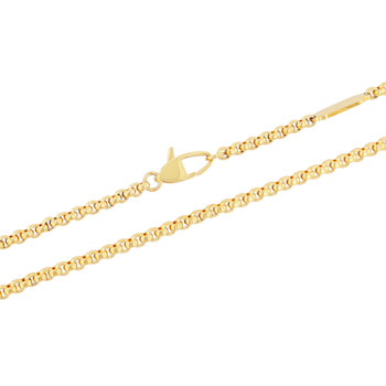 Stainless Steel Yellow Plated 4MM Box Link Chain Necklace