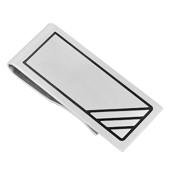 Stainless Steel Geometric Design Dog Tag Pendant, ID Bracelet, and Money
Clip Set