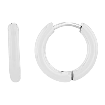Stainless Steel Polished Simple Huggie Hoop Earrings